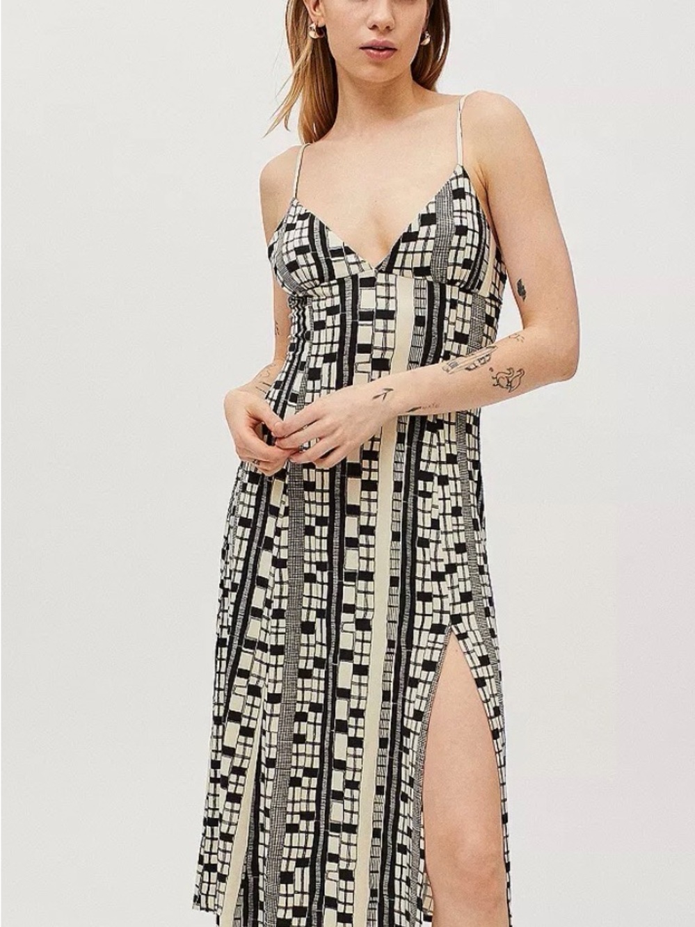 Urban Outfitters Ashley Plaid Midi Dress